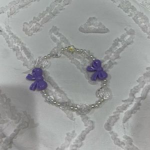 bow purple bracelet